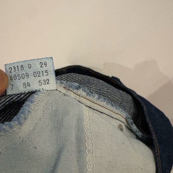 Vintage Levi’s Men Blue Jeans 32x30 NWT 1981 Straight Leg Denim 80’s Dark Washed - Picture 13 of 14